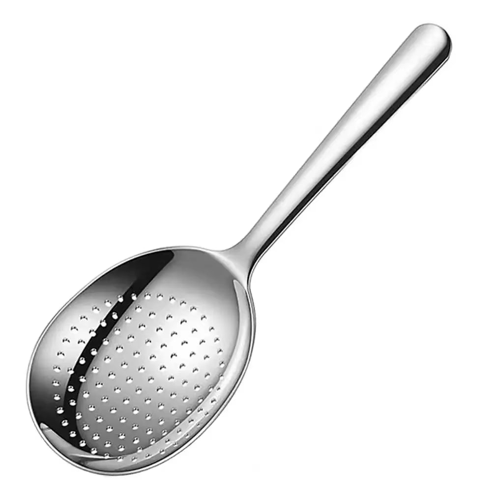 1Pc Stainless Steel Ladles for Serving Soup Rice Serving Spoon Drain Hole Heat Insulated Handle Kitchen Utensils for Daily Use