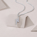 Set With Top-quality Moissanite, This Luxurious And Fashionable Light Luxury Trend Jewelry Necklace Pendant Is Made Of S925 Silver Electroplated With Platinum