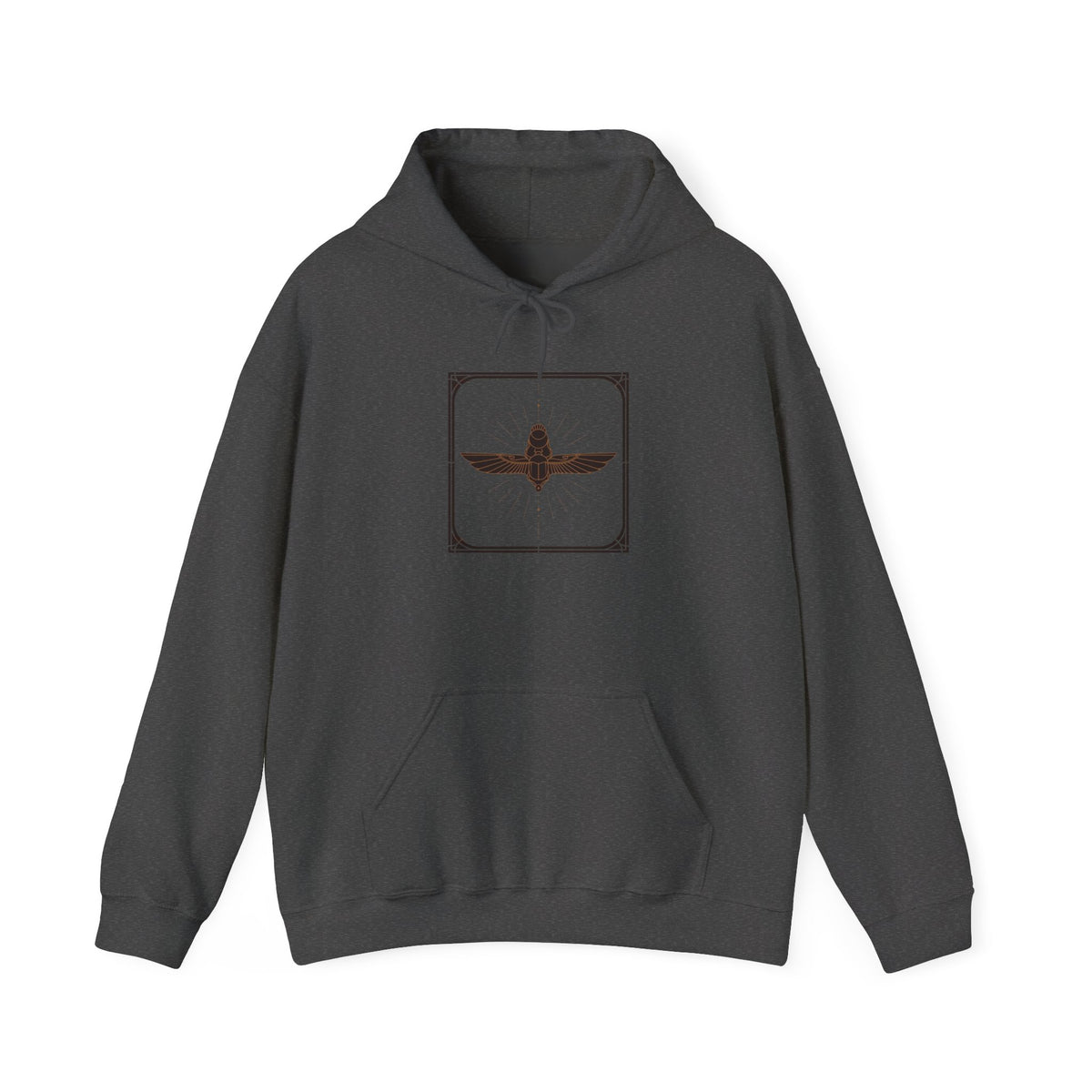 Minimalist Raven Silhouette Hoodie — Gothic Bird Graphic Pullover