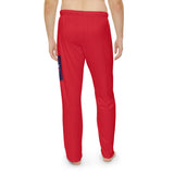 Men's Red Pajama Pants — 'Be So Happy You Look Good' Pocket Graphic