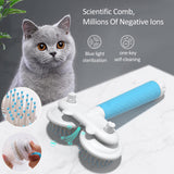 Pet Cat Brush Dog Slicker Brush Double-Headed Negative Ion One-Button Self Cleaning Dog Cat Hair Removal Pets Products