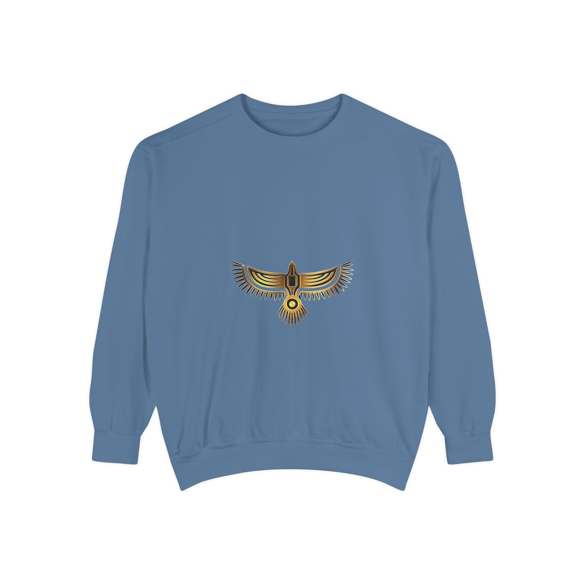 Egyptian Falcon Sweatshirt — Golden Horus Graphic Crewneck