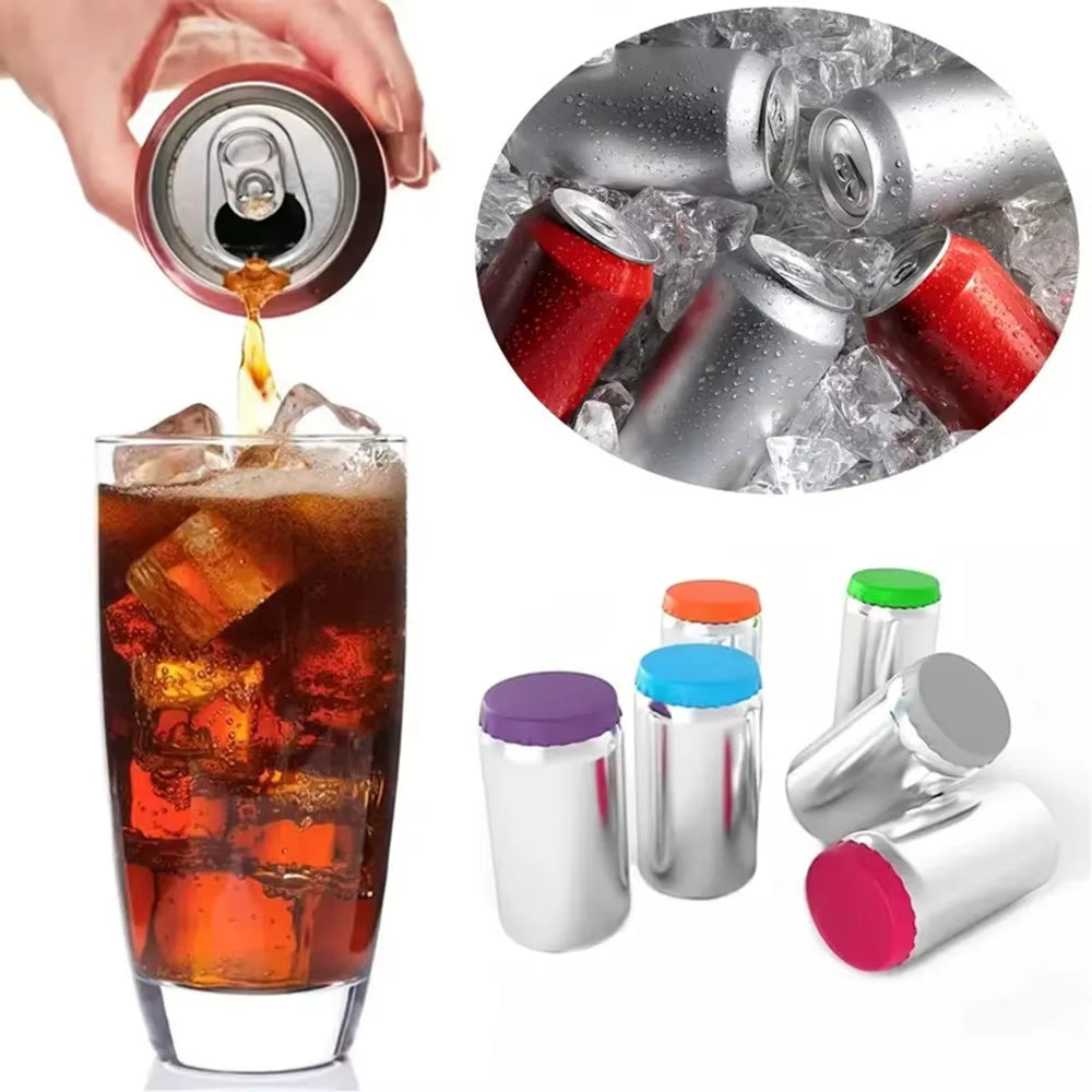 6 Pack Silicone Soda Can Lids Silicone Can Lids Beer Can Lids Juice Drink Can Protective Covers Reusable Fits Standard Cans
