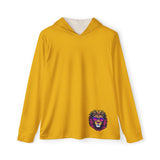 Gold Athletic Hoodie with Colorful Lion Graphic — Men's Warmup Pullover