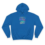 Champion Hoodie — Colorful Positivity Graphic Pullover