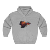 Galaxy Fish Zip Hoodie — Abstract Cosmic Koi Graphic Sweatshirt
