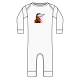 Infant Ribbed Long-Leg Bodysuit with 'Atlas Global' Logo — Newborn Baby One-Piece