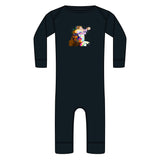 Infant Ribbed Long-Leg Bodysuit with 'Atlas Global' Logo — Newborn Baby One-Piece