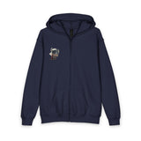 Kids Viking Helmet Zip Hoodie — Cute Norse Warrior Graphic