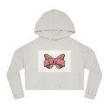 New York Butterfly Cropped Hoodie — Women's Trendy City Graphic