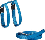 Marshall Ferret Harness and Lead Set – 48" – Blue Color – Adjustable 3/8" Flat Nylon with Quick-Snap Buckles – Escape-Resistant Design – Lead Included