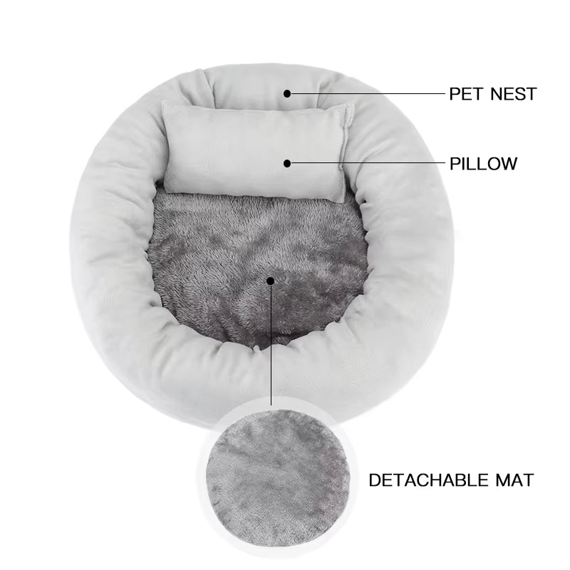 Pet Beds Small Dogs Puppy Bed Sofa Dog Accessorys Accessories Plush Medium Basket Warm Washable Fluffy Kennel Pets Products