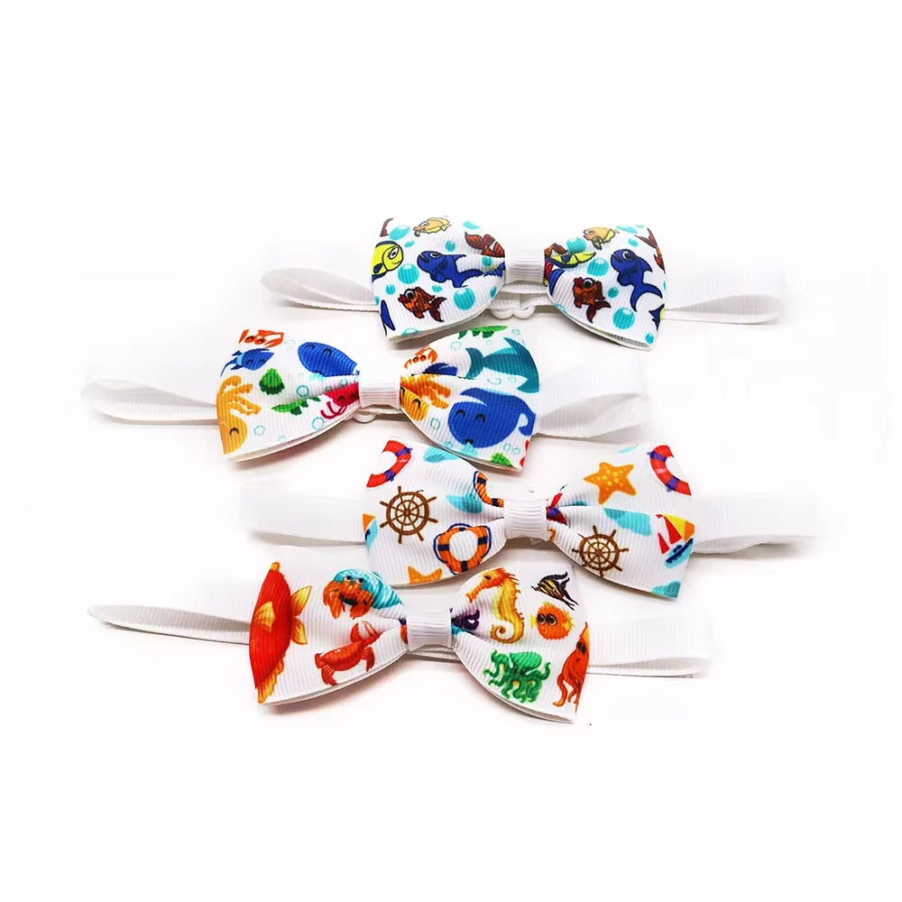 20PCS Dog Bow Tie Summer Fashion Pet Grooming Accessories Handmade Adjustable Collar Bowties for Dogs and Cats Pet Product