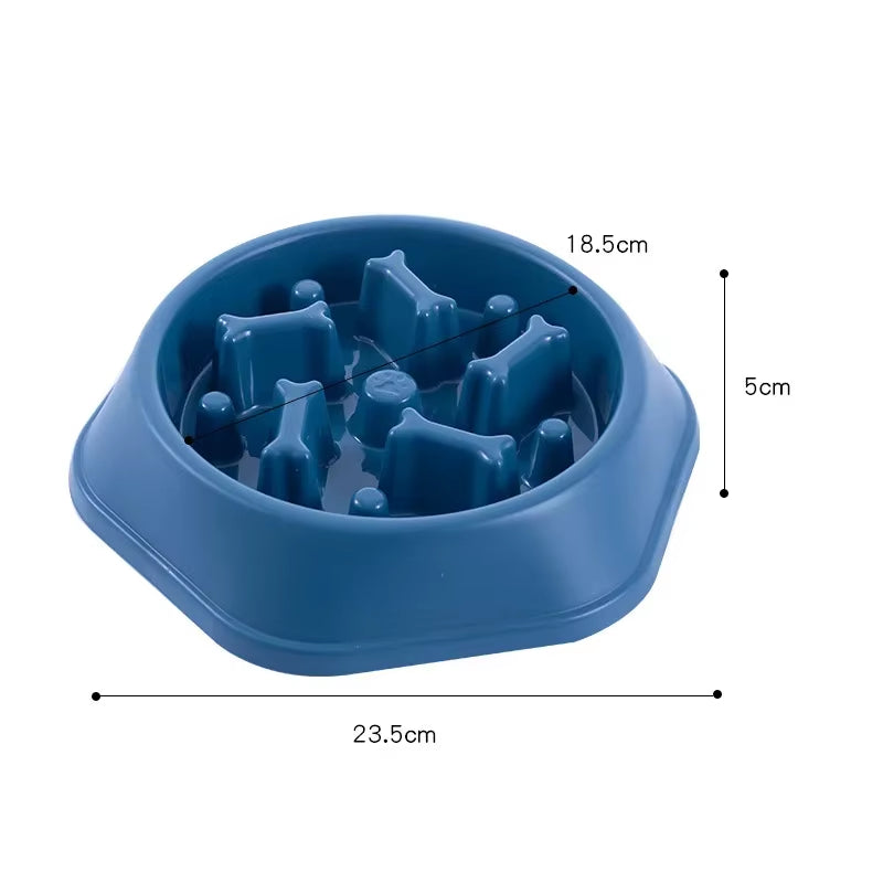 Pet Product Bone Plastic Pet Food Bowl Doggy Puppy Bowl Slow Feeder Dog Bowl