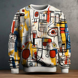 Mens Graffiti Pullover Long Sleeve Hoodie