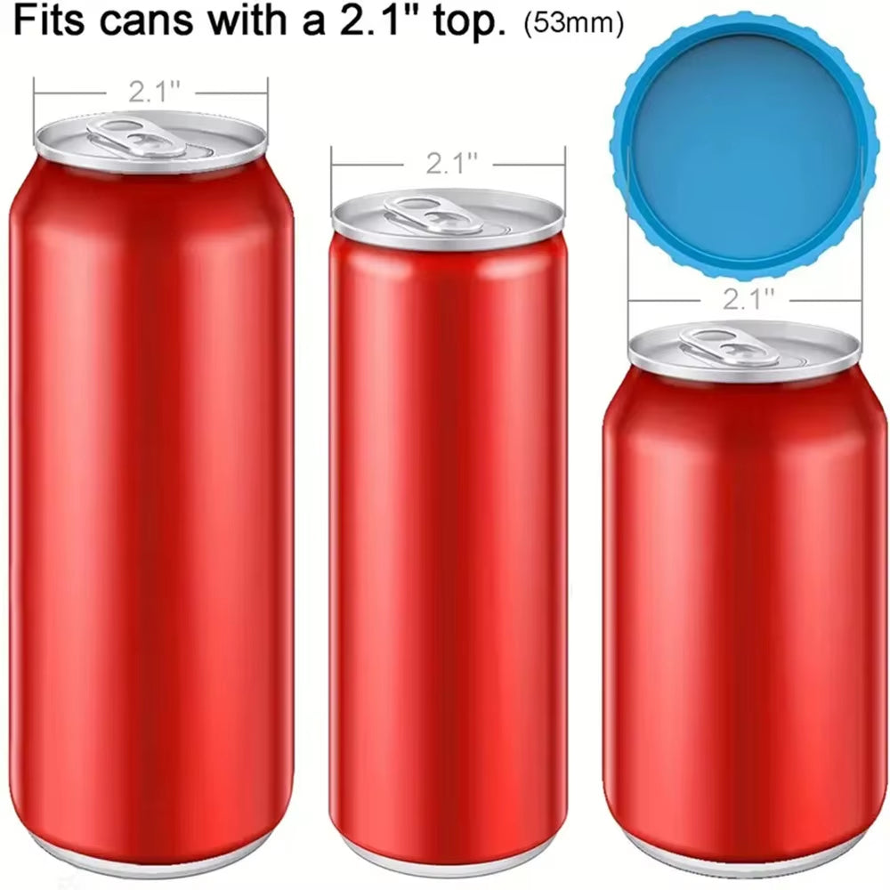 6 Pack Silicone Soda Can Lids Silicone Can Lids Beer Can Lids Juice Drink Can Protective Covers Reusable Fits Standard Cans
