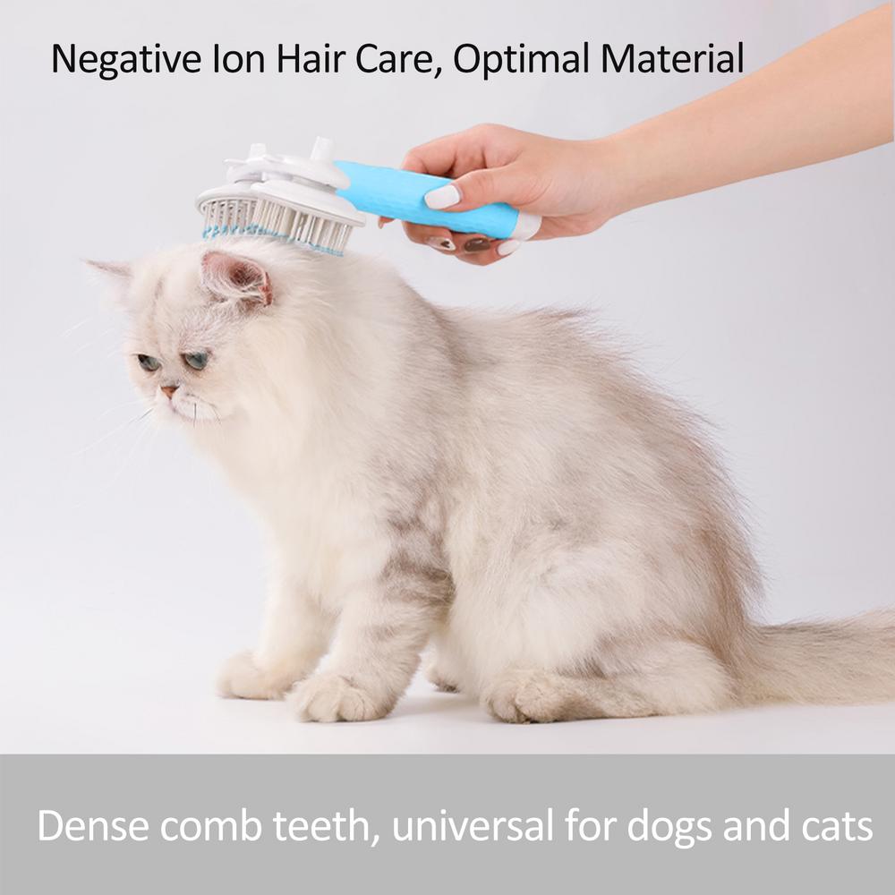 Pet Cat Brush Dog Slicker Brush Double-Headed Negative Ion One-Button Self Cleaning Dog Cat Hair Removal Pets Products