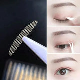 240Pcs Invisible Double Fold Eyelid Tape Sticker Lace Nature Clear Beige Stripe Self-Adhesive Natural Eye Makeup with Tools