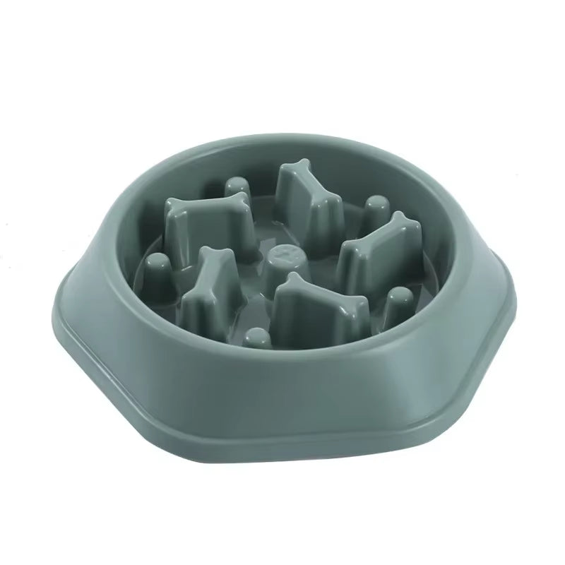Pet Product Bone Plastic Pet Food Bowl Doggy Puppy Bowl Slow Feeder Dog Bowl