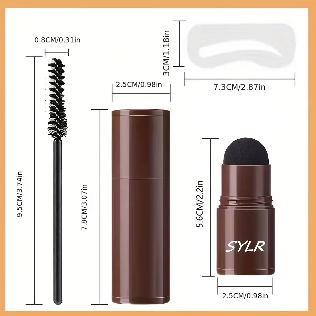 Professional Eyebrow Seal Shaping Set Pen Waterproof Makeup Pen Female Lasting Perfect Eyebrow Template and 10 Templates and Bru