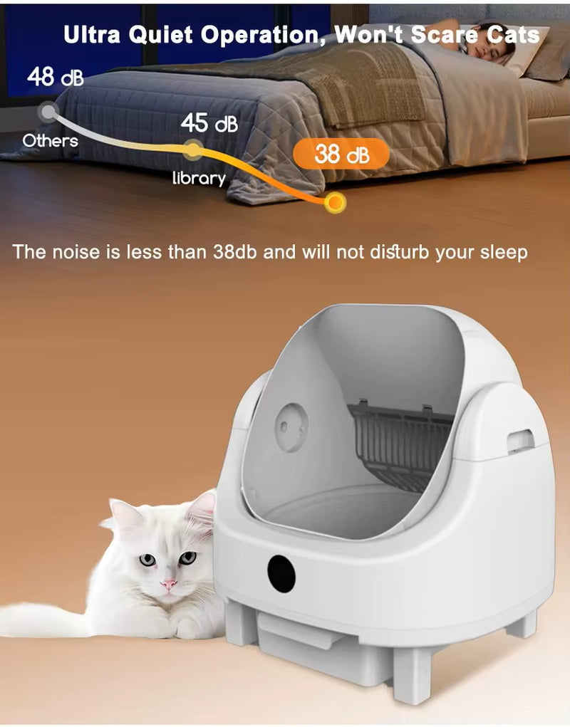 Tuya Wifi App-Control Automatic Cat Litter Box Oem Plastic Pet Product Self-Cleaning Cat Litter