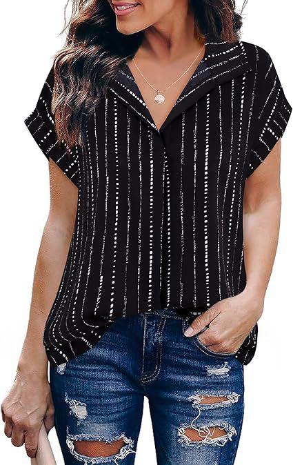 Womens Autumn Short-Sleeve Shirt Top