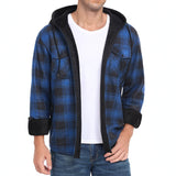 Mens FleeceLined Thickened Hooded Shirt
